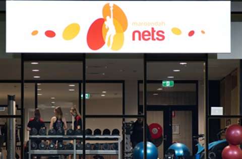 A picture of the gym at Maroondah Nets facility