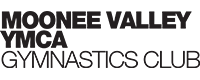 Black moonee valley ymca gymastics club logo