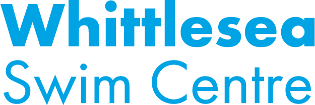 Logo of Whittlesea Swim Centre in bold blue letters, featuring a modern and inviting design.