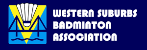 Large white text on navy blue background with an image of a bridge and shuttle cock.